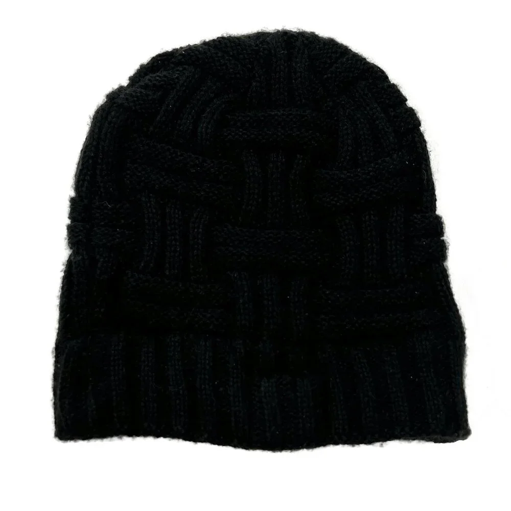 Music Hat Beanie Black Cable‎ Knit Winter USB